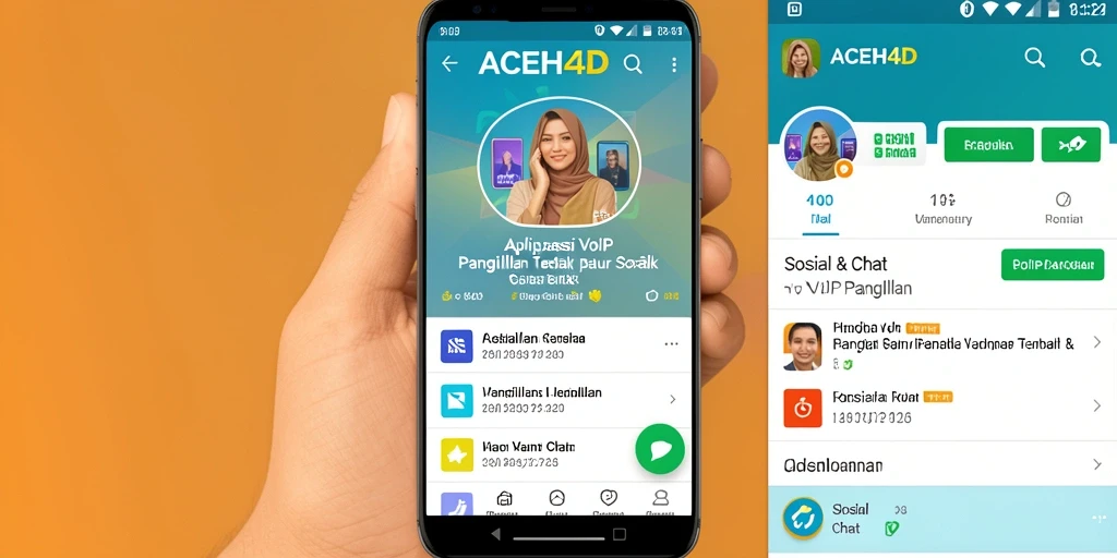 Antarmuka pengguna ACEH4D yang menarik dan fungsional untuk VoIP Panggilan.