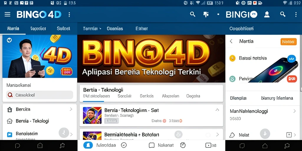 Tampilan antarmuka BINGO4D yang bersih dan modern.