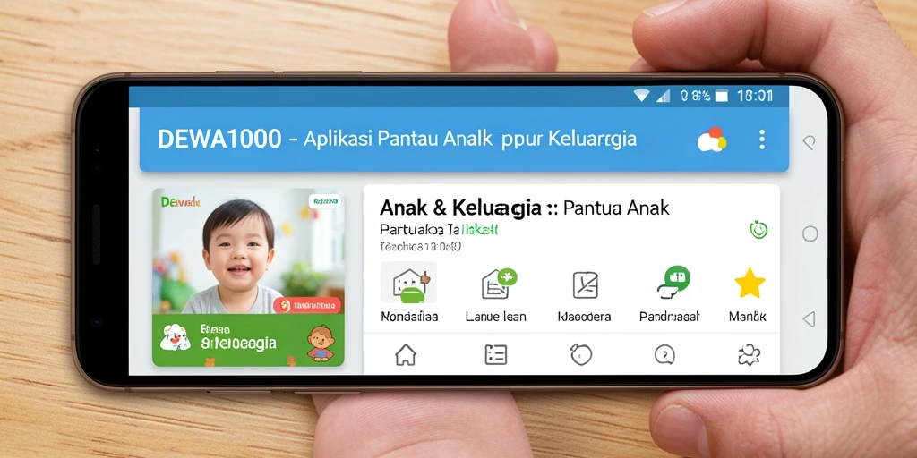 Antarmuka DEWA1000 yang ramah pengguna dan intuitif untuk pemantauan anak.