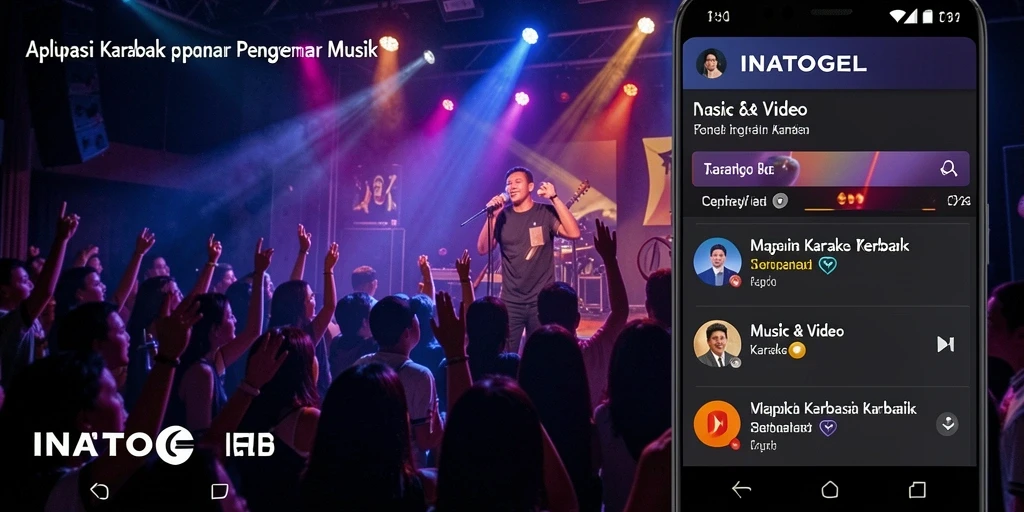 Tampilan antarmuka INATOGEL yang intuitif dan menarik untuk karaoke.