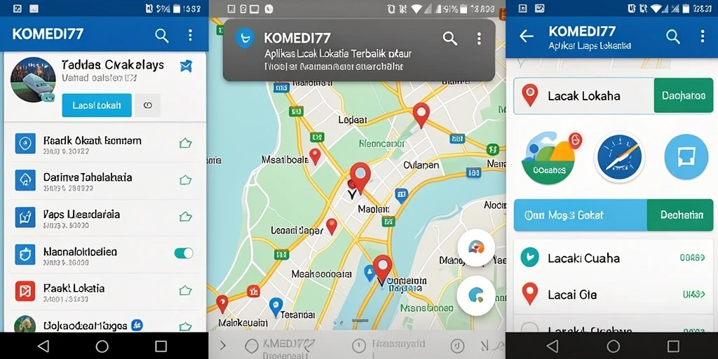 Tampilan antarmuka KOMEDI77 dengan fitur pelacakan lokasi yang efisien.