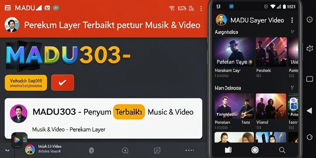 Antarmuka aplikasi MADU303 untuk merekam layar dengan mudah.
