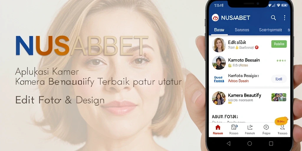 Tampilan antarmuka NUSABET yang user-friendly untuk edit foto.