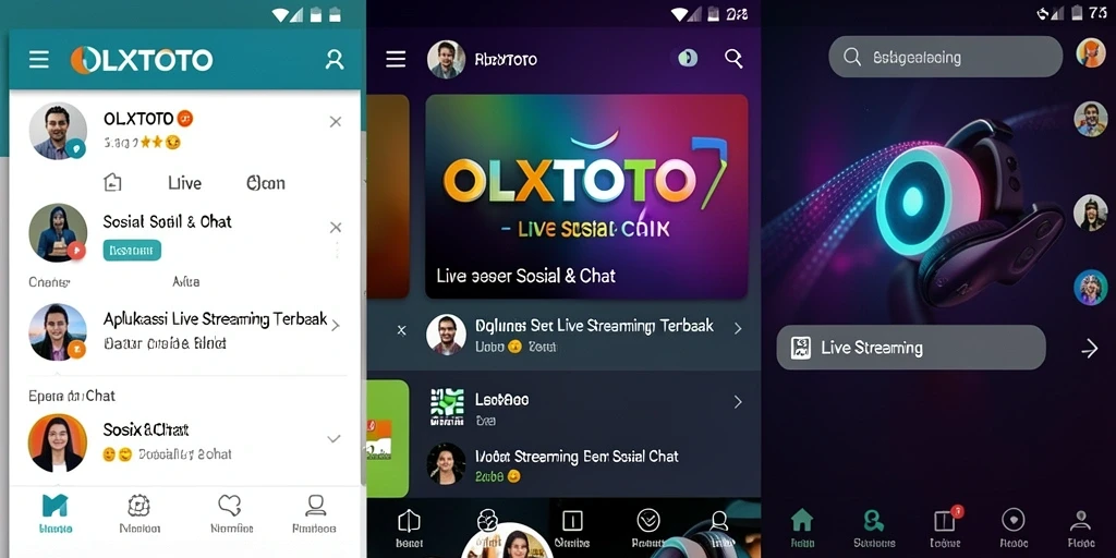 Tampilan antarmuka OLXTOTO saat melakukan Live Streaming yang interaktif.