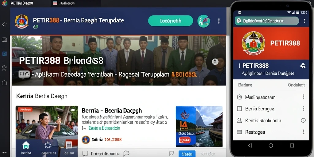 Antarmuka PETIR388 menunjukkan berita terkini dengan jelas dan mudah dimengerti.