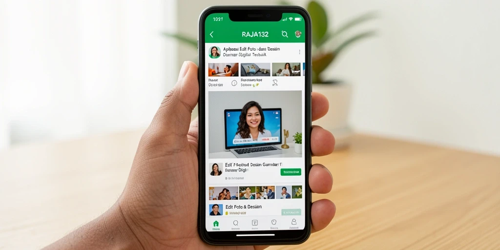 Tampilan antarmuka RAJA132 dengan berbagai fitur Gambar Digital.
