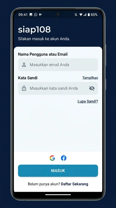 Masuk Akun Siap108 untuk Pengguna Android